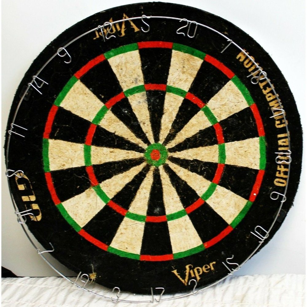 Black and Green Dartboard